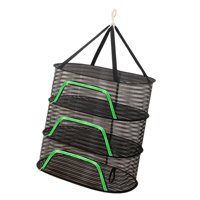 Magideal - Red De Secado Para El Hogar, Rejilla Para Secar Pescado, Malla Seca Para Colgar Plantas, Red Multiusos Con Gancho Para Verduras, Macetas, Flores Y Fru Tres Capas