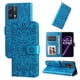 thumbnail image 1 of Funda tipo cartera FOXDOCK para Realme 9 Pro , diseño girasol en relieve, cuero PU, cierre magnético, soporte y tarjetero, 1 of 5