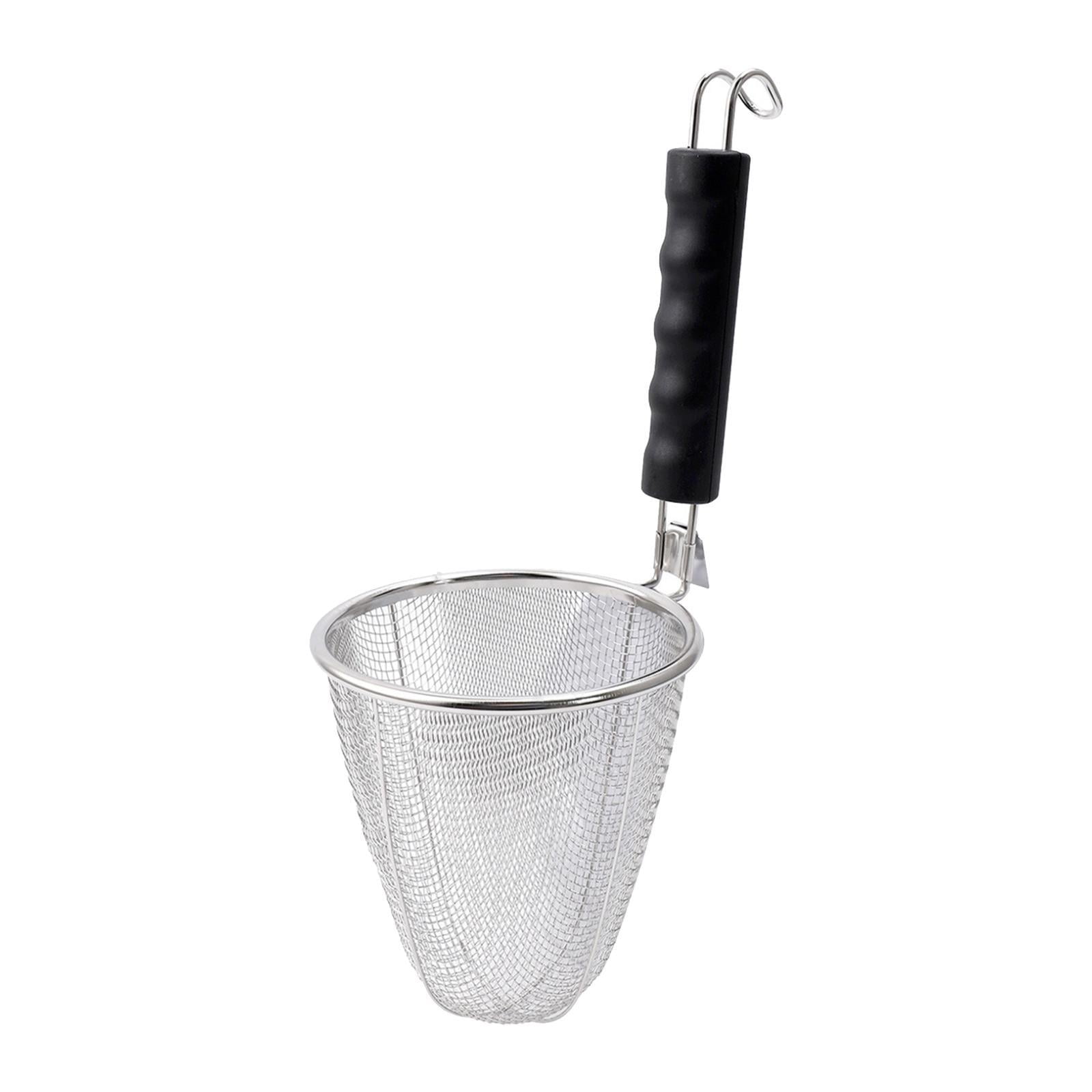 Magideal - Filador De Canasta De Pasta De Malla Fiesta De Malla De Cocina De Acero Inoxidable Con Olla De Cocción De Pasta Para Albóndigas Enjuagando Enjuague Cono Triangular