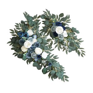 Magideal - Boda De Simulación, Arco , Arreglo Floral, Guirnaldas De Boda Para Fiesta De , , Recepción, Decoración D , Azul