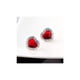 thumbnail image 2 of Aros Finos Corazón Rojo Cristales Austriacos Joyería, 2 of 4