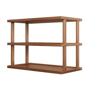 Magideal - Organizador De Escritorio, Estantería De Escritorio, Decoración De Doble Capa, Estante De Almacenamiento De Madera Fácil De Instalar, Soporte De Mesa, Café
