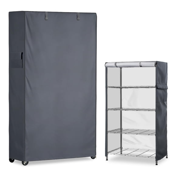 Cubierta impermeable para estantería Dalema 122x46x183 cm gris
