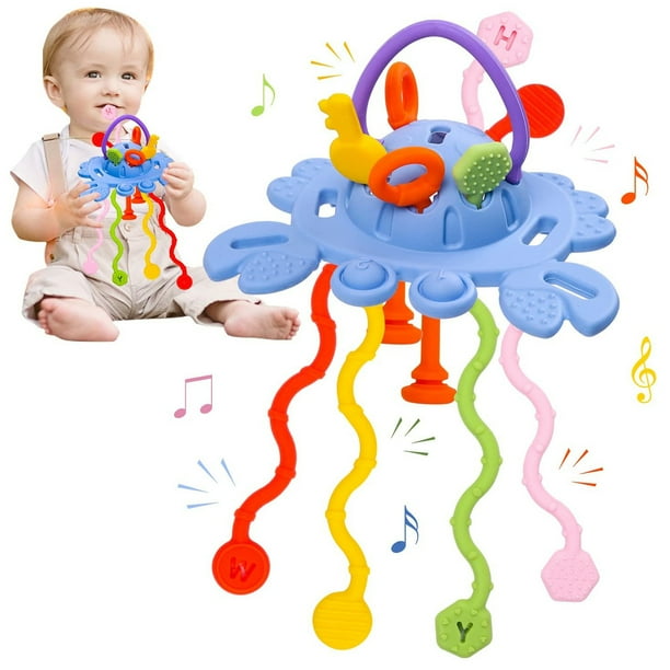 Baby Montessori Sensory Toys, Sensory Toys For Toddlers 6-36 Months, Toddler Travel Toys Pull String Activity Crab Toy, Help Brain Development, Improves Hands-On Skills And Sensory Abilities