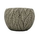 thumbnail image 4 of Macetero Maceta Acabado Cemento Relieve Hojas Gris L, 4 of 7