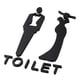 thumbnail image 4 of Letrero Para WC, Letrero Para Ba?o, Decoración, Tablero, Se?alización, Letrero Para Puerta De Ba?o Masculino Y Femenino, Universal S, 4 of 5