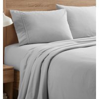 Sábanas De Franela Sweet Home Collection King Size Plateadas