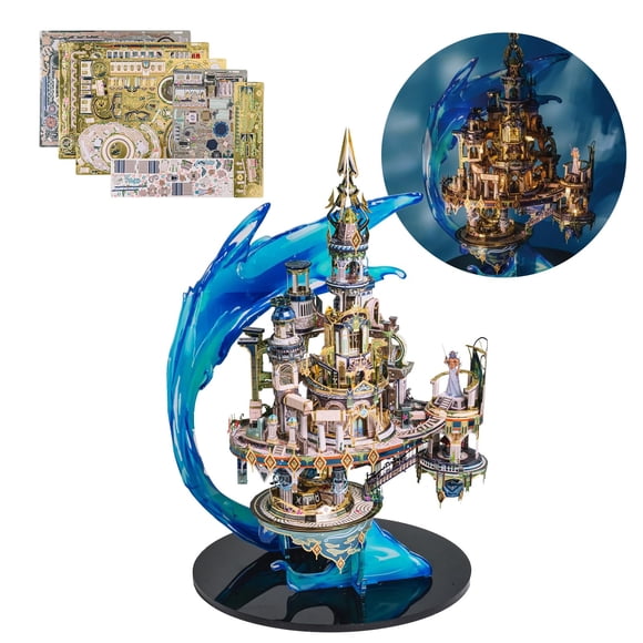 Kit de Modelo de Rompecabezas Metálico 3D MU YM-N117 Palacio de Atlantis