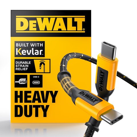Cable Usb C Dewalt Heavy Duty 60 W 2 M
