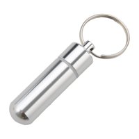Ioensy - Estuche Portátil Para Pastillas, Llavero, Botella De Almacenamiento, Aleación De Aluminio Para Picnic En La Oficina