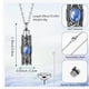 thumbnail image 2 of Collar relicario cenizas o recuerdos cilindrico vintage cristal azul, 2 of 3