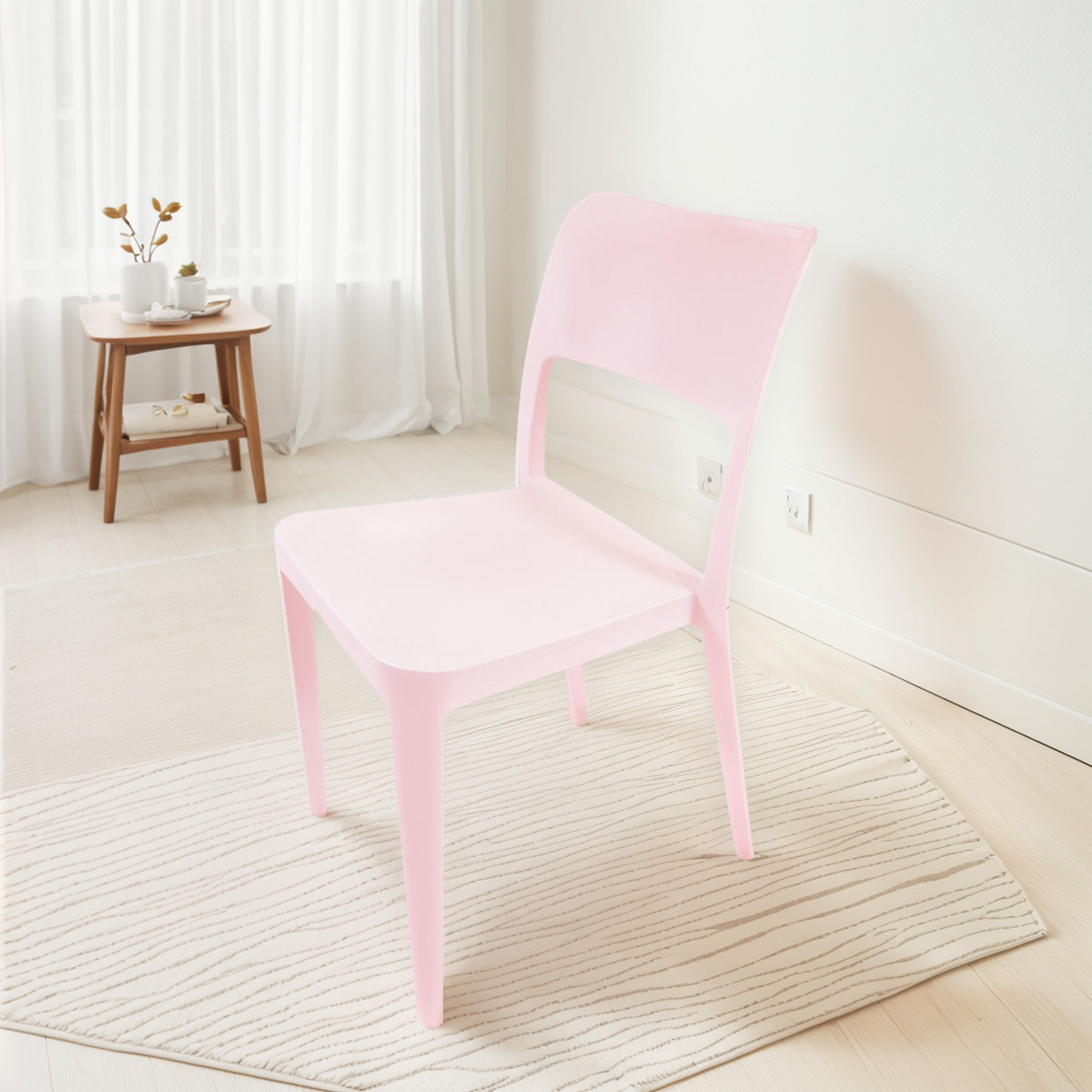 Silla Plástica Minimal Rosa Dvp