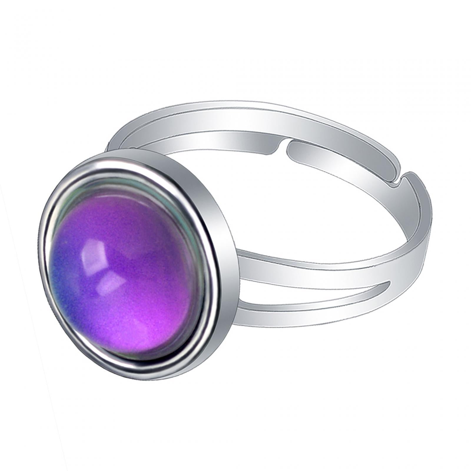 Magideal - Anillo De Estado De Ánimo Anillo De Apertura Declaración Delicada Decoración De Única Anillo De De Apilamiento Ajustable Anillo Que Cambia