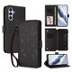 thumbnail image 1 of Funda Cartera Mariposa para [Samsung Galaxy A35 5G] con Soporte y Cremallera Negro, 1 of 6
