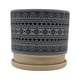 thumbnail image 2 of Macetero Maceta De Ceramica Gris Con Patrones Negros M, 2 of 7