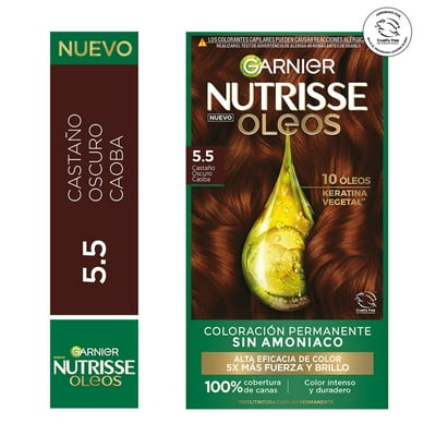 Tintura Cabello Oleos 5.5 Castaño Claro Caoba 1 Un Nutrisse