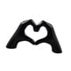 thumbnail image 1 of Corazón de la escultura de la mano adorno de escritorio regalo ideal, manualidades, estatua de los dedos de amor, figura de gesto para la oficina de l Negro, 1 of 5