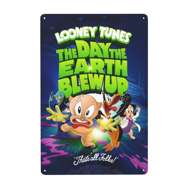 El día que la Tierra explotó Cartel de metal, decoración de pared con cartel de metal personalizado, regalos para aficionados, amigos, familia y seres queridos 30x20 cm