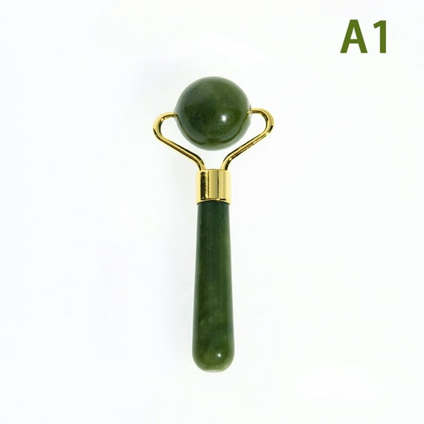 1pc Natural Jade Massager Round Ball Roller Manual Facial Gua Sha Skin Care Eye Beauty Lifting Wrinkle Remover Massage Scraper