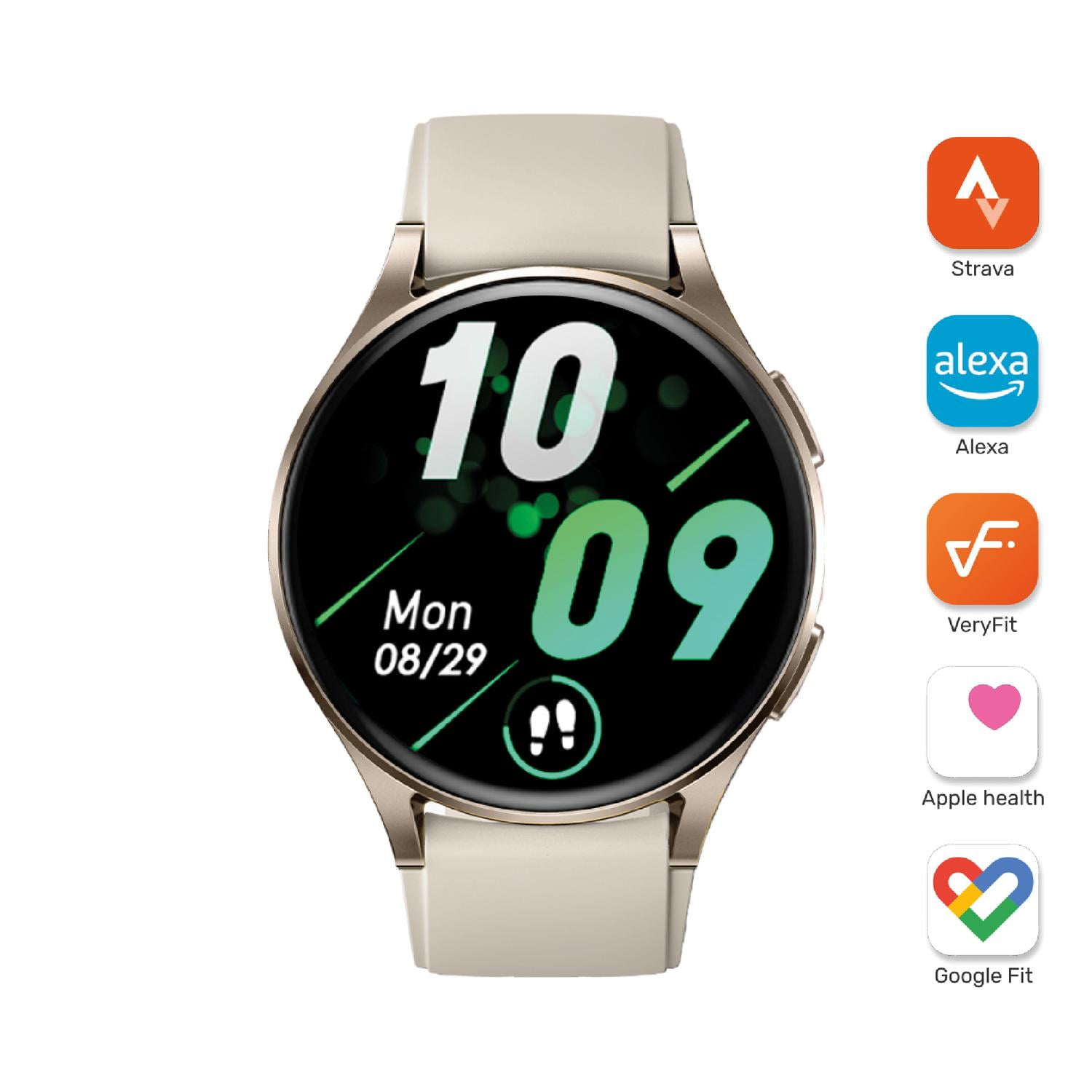 Reloj Smartwatch Lhotse Vibe 05 Gps Cream 42mm Beige