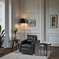 Muebles Altiro - Sofá Asiria 1 Cuerpo - Cuero Sintetico Pu Negro