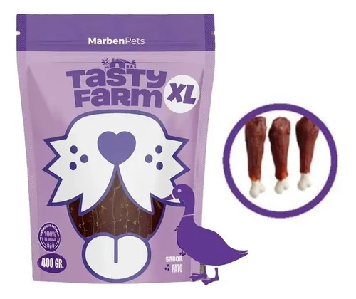 Snack Para Perro De Pato Con Huesos De Calcio 100Gr Tasty Farm