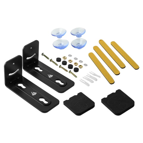 Magideal - Kit De Montaje De Barra De Sonido Soportes De Estante Flotante Duraderos De Material Acero Soporte De Montaje Universal Para La Mayoría De Las Barras De Sonido