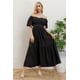 thumbnail image 2 of Vestido Largo Mujer Manga Globo Corta Cuello V 3345, 2 of 3