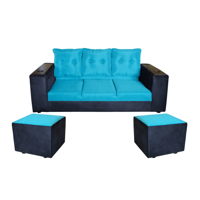 Genérico - Sofa Julietta 2Puff Negrocalipso