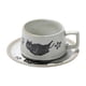 thumbnail image 4 of Juego de taza de té y platillo para café, taza de café única y elegante de cerámica para espresso, café con leche, leche, suministros para fiestas de Blanco, 4 of 5