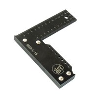 Ioensy - Regla De Ángulo Recto Regla Profesional De 90 Grados De Alta Precisión Regla Cuadrada En Forma De L Negro 150 Mm