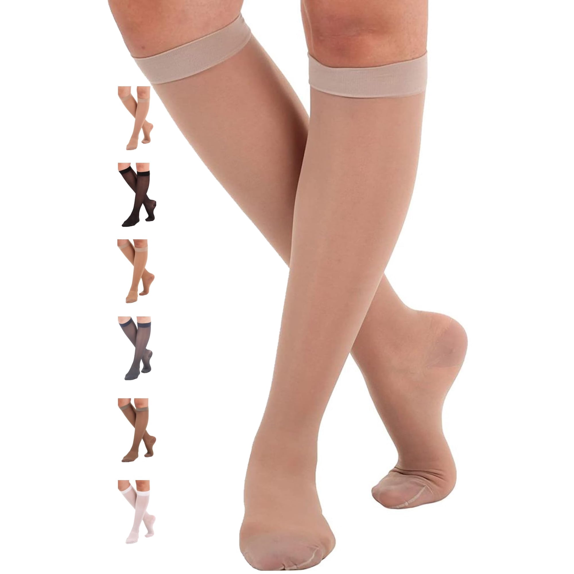 Calcetines De Compresión Absolute Support Sheer 15-20 Mmhg Para Mujer