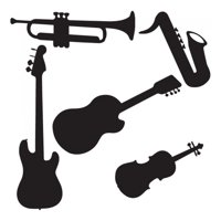 Rienda Libre Graphics - Decomural Musical Instruments Guitar Trumpet Set Ws-33288