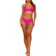 thumbnail image 1 of INSPIRE CHIC Conjunto de Bikini de Triángulo con Cuello en V para Mujer, Dos Piezas, Tirantes Ajustables, Traje de Baño con Copas Acolchadas Removibles, Talla S, Rojo Rosado, 1 of 5