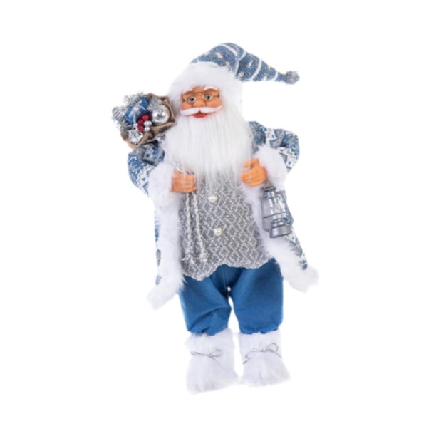 Figura clásica de Papá Noel de 23,6" de alto, coleccionable, regalo, decoración, muñeco navideño, figura de Papá Noel para escaparate de habitación,