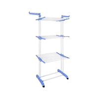 Genérico - Tendedero Ropa Colgador Plegable 3 Niveles Azul