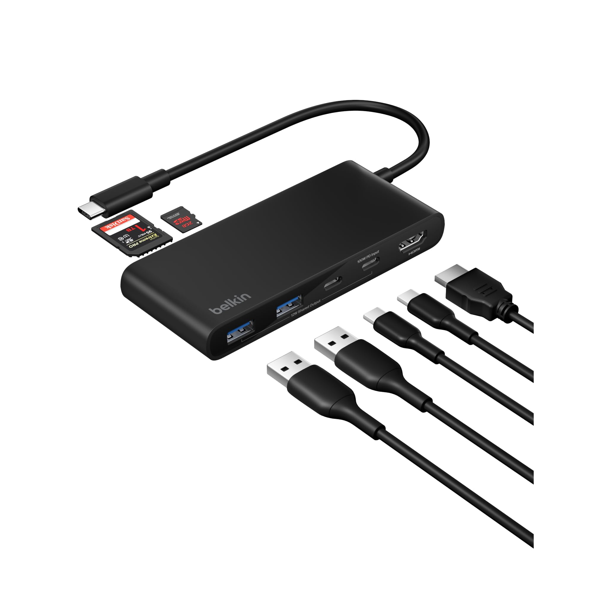 Hub Usb C Belkin De 7 Puertos Con Hdmi 4k A 60 Hz Para Macbook Y Ipad Pro