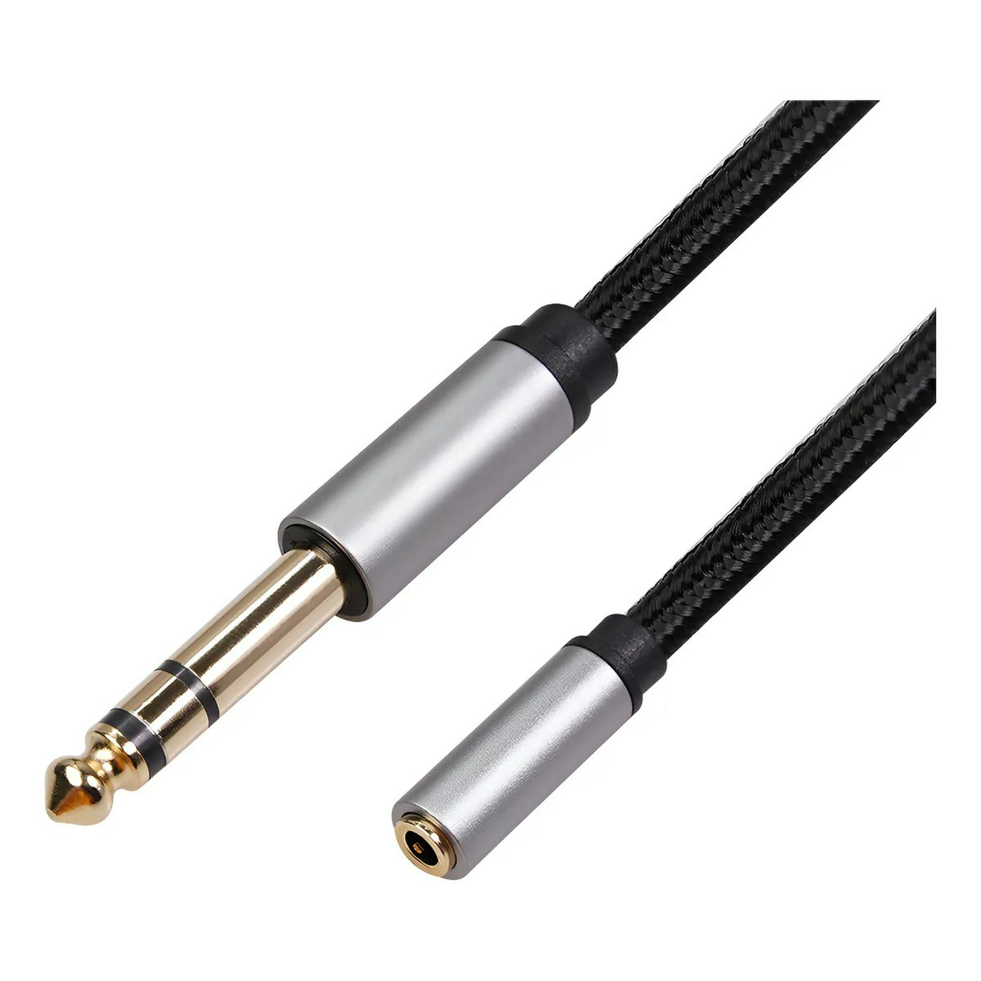 Genérica - 3mts Cable Plug Adaptador 3,5 A 6,35 Alargador Audífonos