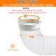 thumbnail image 4 of Acoplador de Manguera HUAREW de 15 cm (5,9") Adaptador de Escape para Aire Acondicionado Portátil, 4 of 7