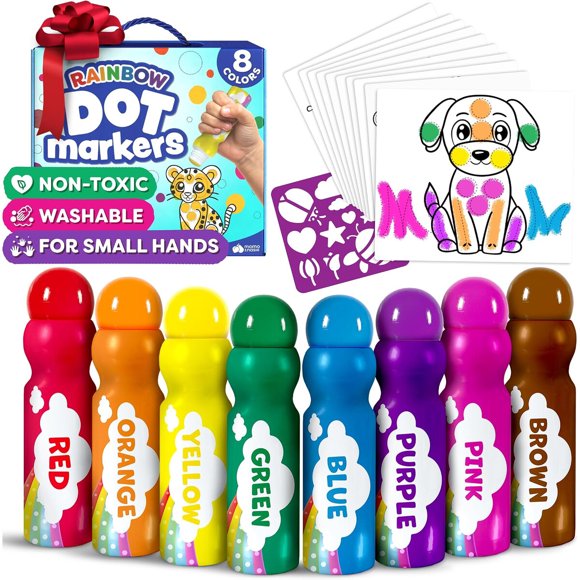 Washable Dot Markers for Toddlers, 13-Piece Dot Art Kit