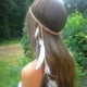 thumbnail image 3 of Diadema de plumas hippie con correas para el cabello - Tocado de plumas trenzadas con borlas y cuerda de cuero para mujer, accesorios para el cabello para festivales y carnavales., 3 of 8