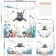 thumbnail image 3 of 1pc Modern Swimming Cat Shower Curtain and Rugs Set - Waterproof Bathroom Decor with 12 Rings - Includes Toilet Lid Cover, 3 of 4