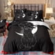 thumbnail image 1 of 3pcs Fashion Duvet Cover Set, Black Cat Pattern Bedding Set, Soft Comfortable Breathable Duvet Cover, For Bedroom Guest Room Dorm Decor (1*Duvet Cover + 2*Pillowcase, Without Core), 1 of 3