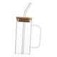 thumbnail image 3 of Taza De Leche De 400 Ml, Recipiente Para Bebidas, Cuadrado Transparente Para El Desayuno, Té, Agua, Jugo, Blanco, 3 of 5