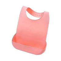 Magideal - Babero De Silicona Para Adultos Con Recogedor De Migas, Ajustable, Gran Regalo, Protectores De Ropa, Delantal Suave Impermeable Para Abuelos, Hombres, Mujeres, Abuelas, Hogar Rosa