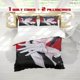 thumbnail image 1 of 3pcs Black Butler Print Three Piece Bedding Set Soft Quilt Cover And Two Pillowcases, 1 of 5