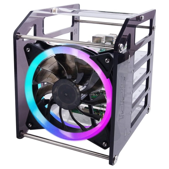 Cluster Case GeeekPi para Raspberry Pi 4B/3B+/3B/2B/B+ con ventilador