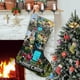 thumbnail image 1 of Una Película de Minecraft Tema: Calcetines de Navidad, fino lino blanco para colgar en escaleras y chimenea, decoración navideña para el hogar, regalo de Navidad. 45cm × 32cm, 1 of 5