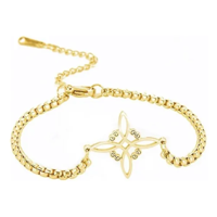Genérico - Pulsera Nudo Bruja Celta Dorada Acero / Todojoyas