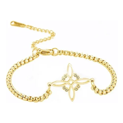Genérico - Pulsera Nudo Bruja Celta Dorada Acero / Todojoyas